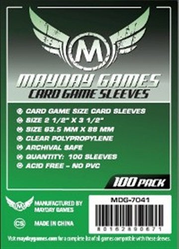 100 Mayday Games Card Sleeves 63,5 x 88mm (MDG-7041)