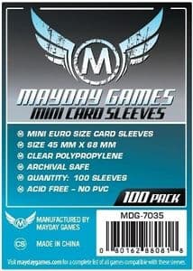 100 x Clear Mini European Card Sleeves 45mm x 68mm (MDG7035)