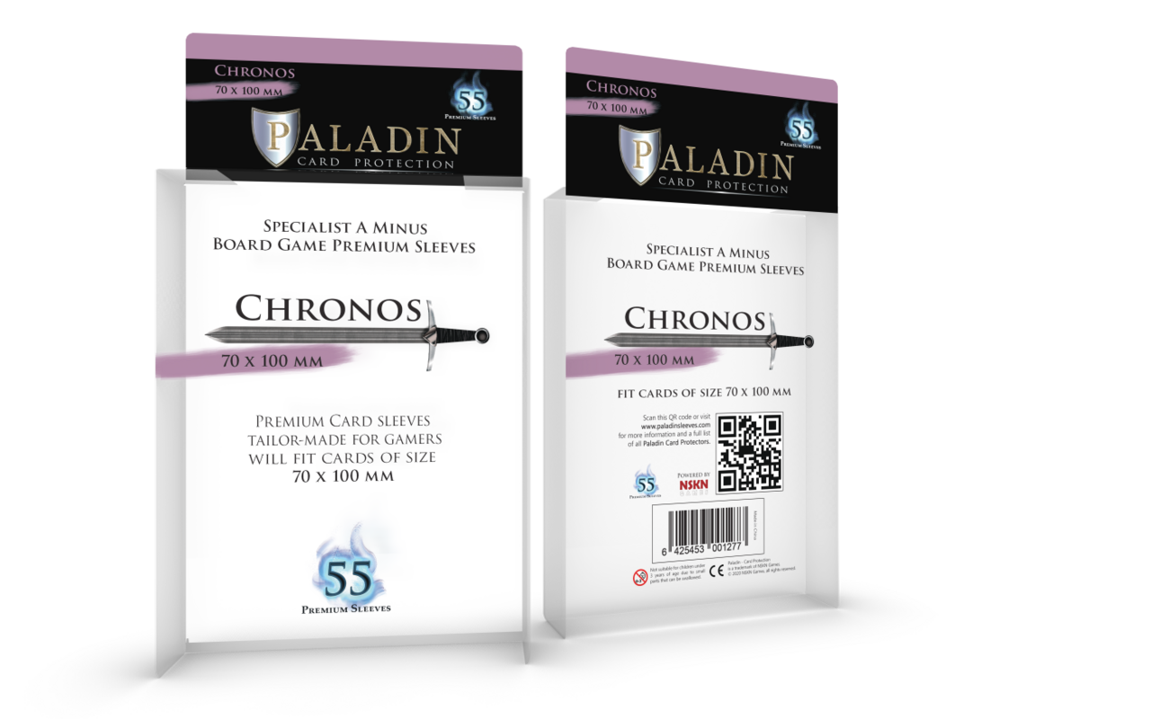 55  Paladin Chronos Card Sleeves 70 x 100mm (CHR-CLR)