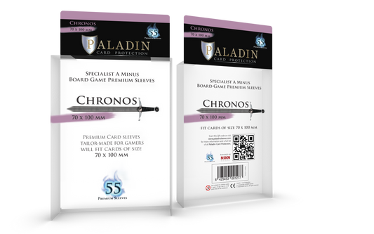 55  Paladin Chronos Card Sleeves 70 x 100mm (CHR-CLR)