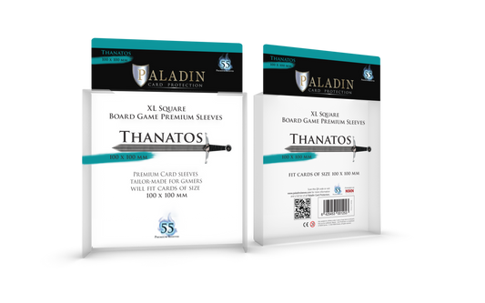 55  Paladin Thanatos Card Sleeves 100 x 100mm (THN-CLR)