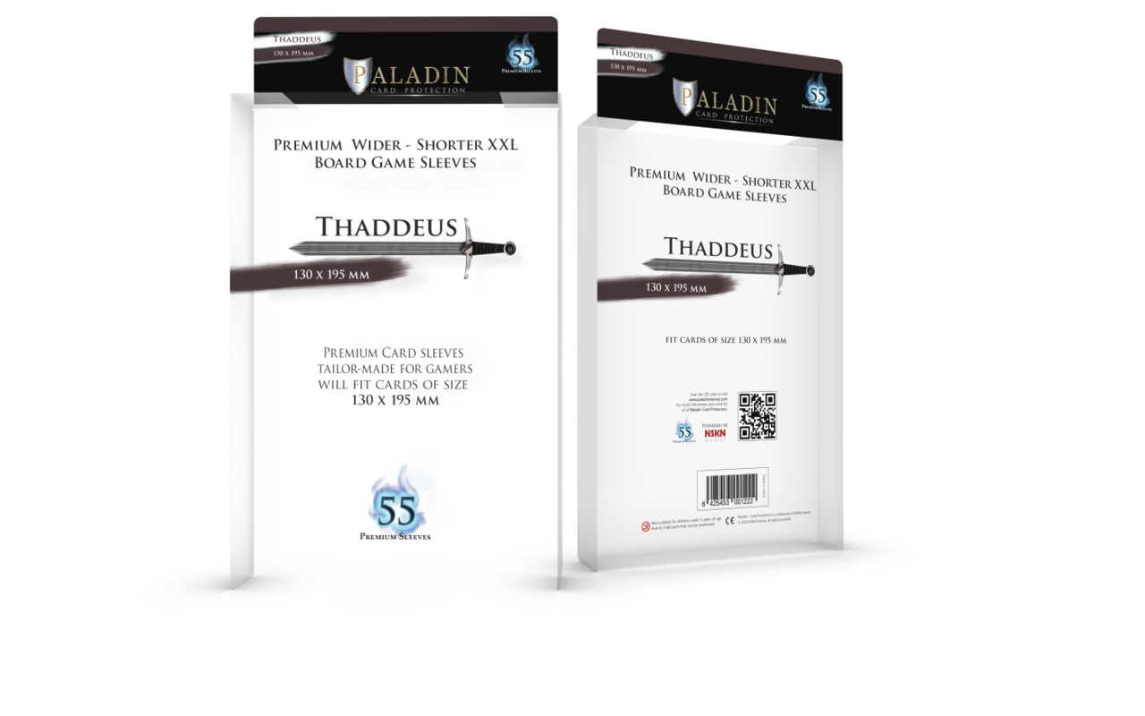 55  Paladin Thaddeus Card Sleeves 130 x 195mm (THD-CLR)