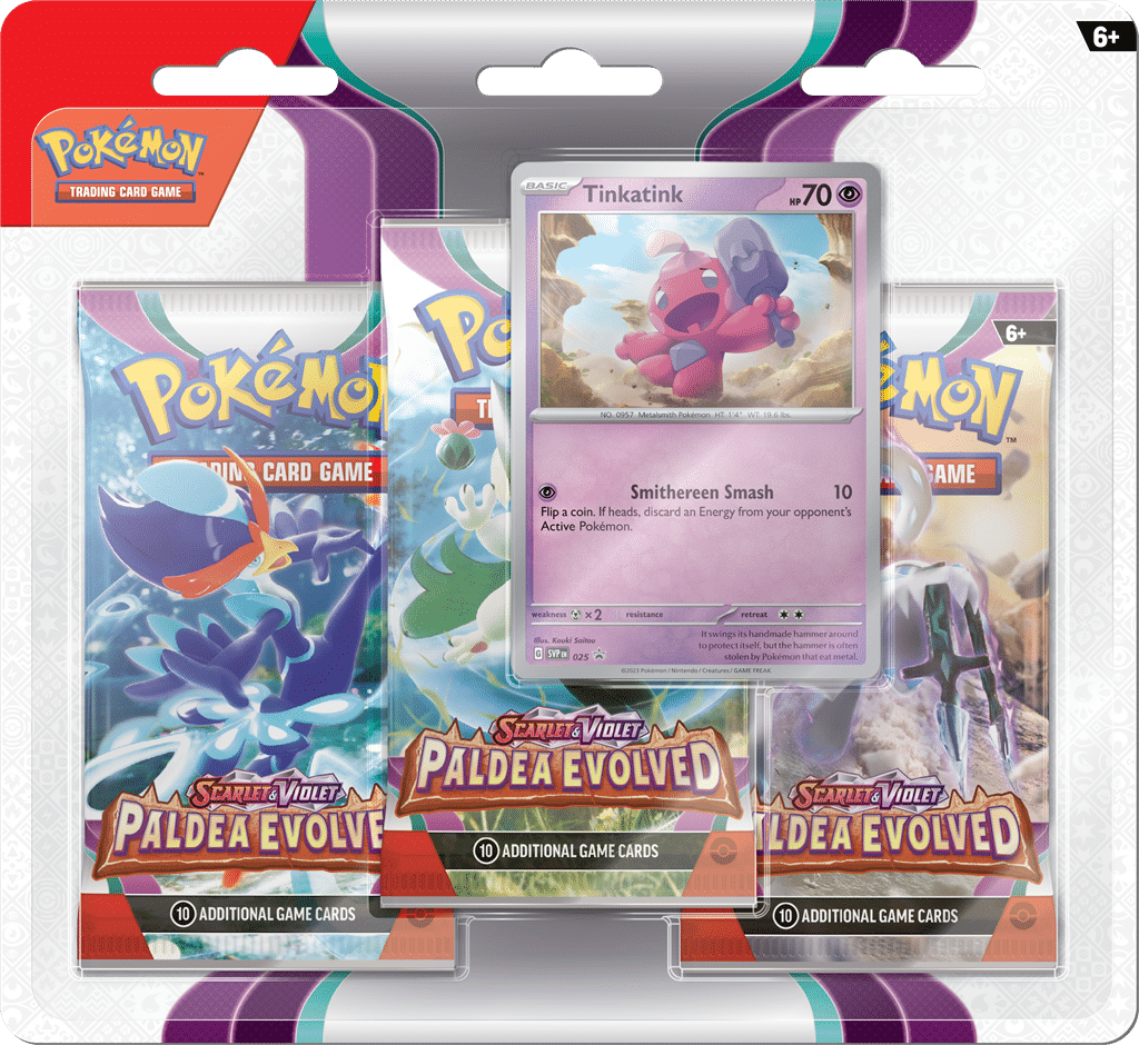 Pokémon TCG: Scarlet & Violet Paldeo Evolved  - 3-booster Blister