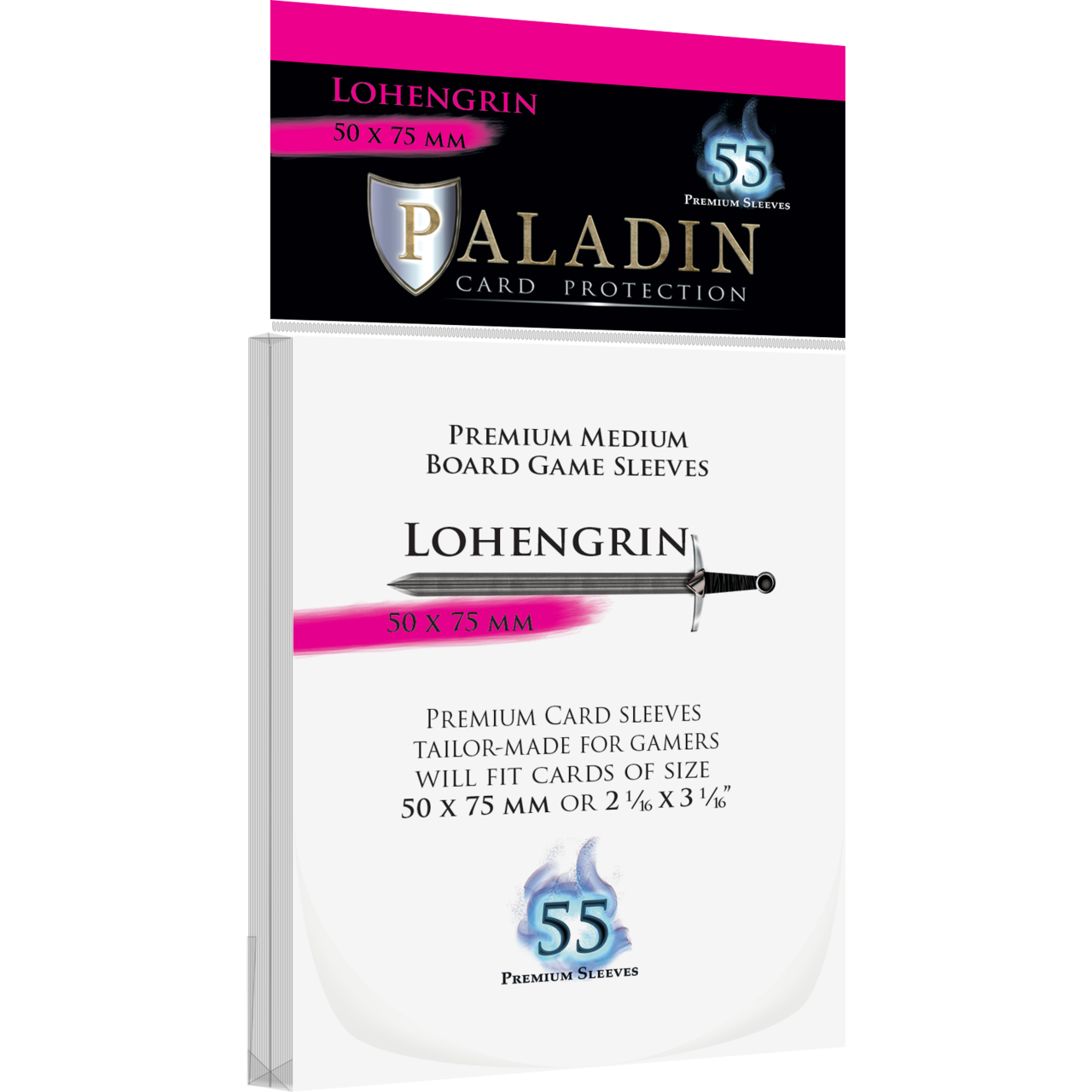 Paladin Sleeves - Lohengrin Premium Medium 50x75mm (55 Sleeves)